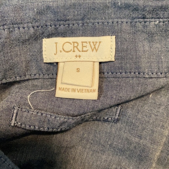 J.Crew Womens Blue Long Sleeve Chambray Button Down Size Small - Picture 3 of 9